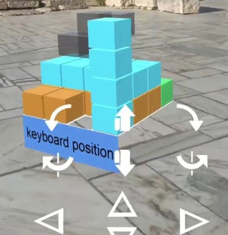 A three-dimensional block puzzle in augmented reality
