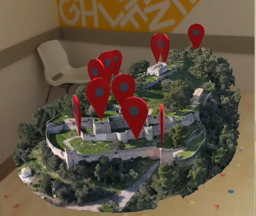 Augmented-reality model of a historic fortified site