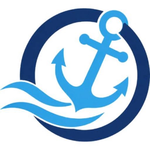 PorosGuide application icon with a blue anchor and waves